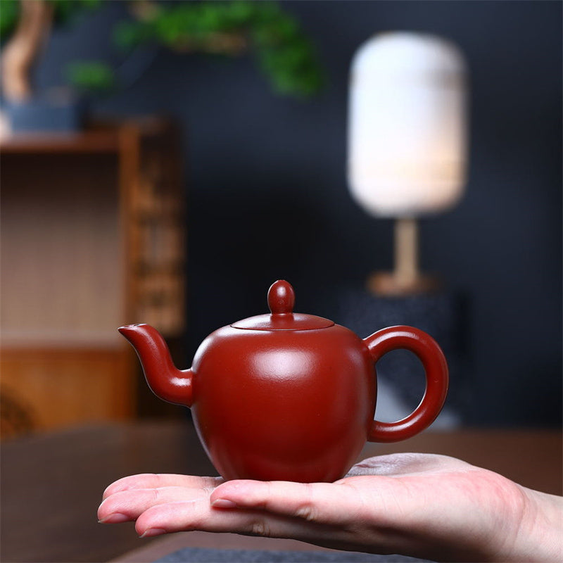 Buddha Stones Yixing Semi-handmade Brown Purple Clay Kung Fu Teapot 200ml Teapot BS 1