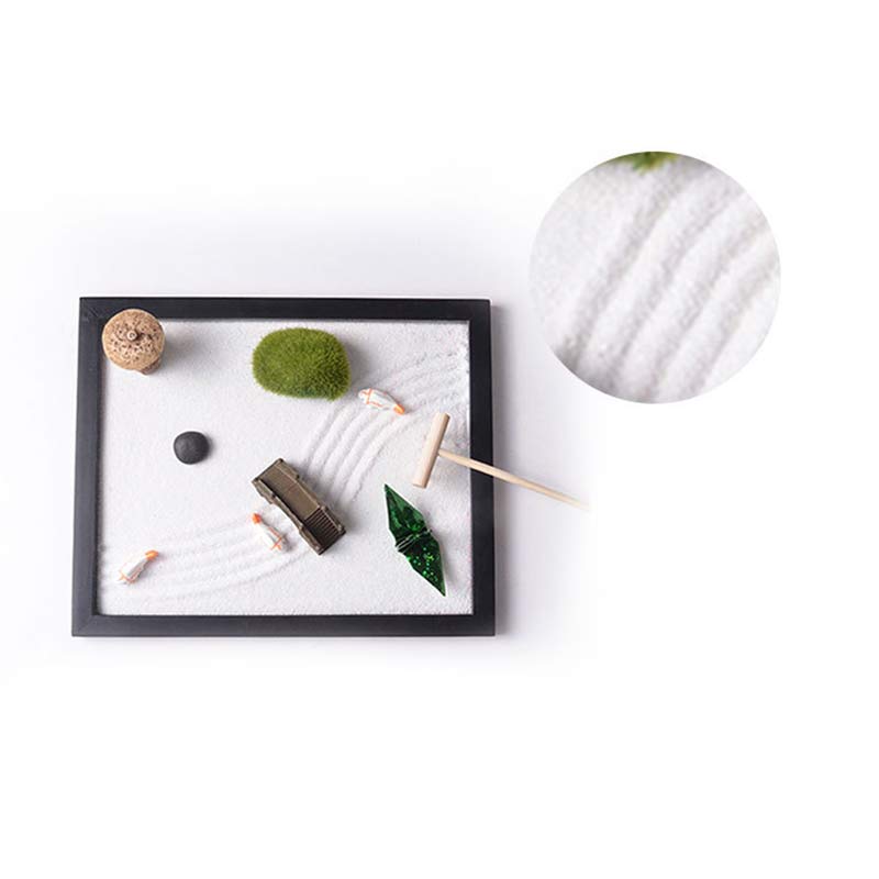 Buddha Stones Koi Fish Small Bridge Grass Landscape Peace Meditation Zen Garden Decoration Decorations BS 8