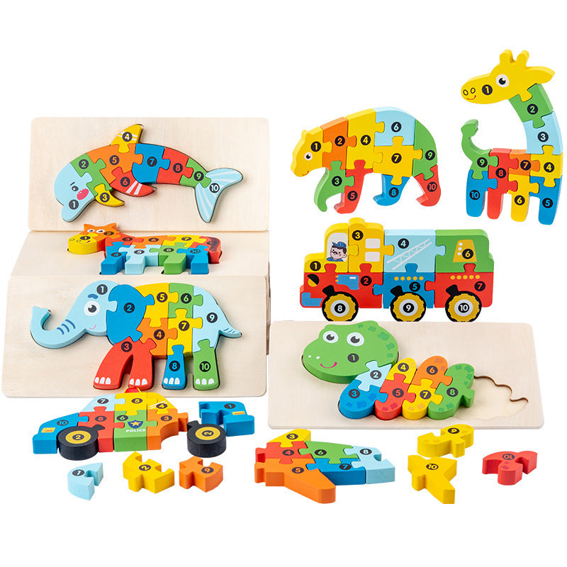 Fidtoy Wooden Shape Matching Puzzle for Toddler Learning Autism Kids Quiet Time Toy Montessori Puzzle Educational Toy Fine Motor Skills Game