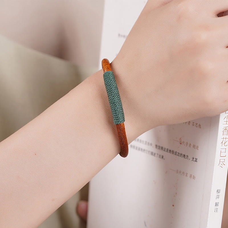 Buddha Stones Tibetan Leather Handmade Five Elements Luck Braid String Buckle Bracelet Bracelet BS 5