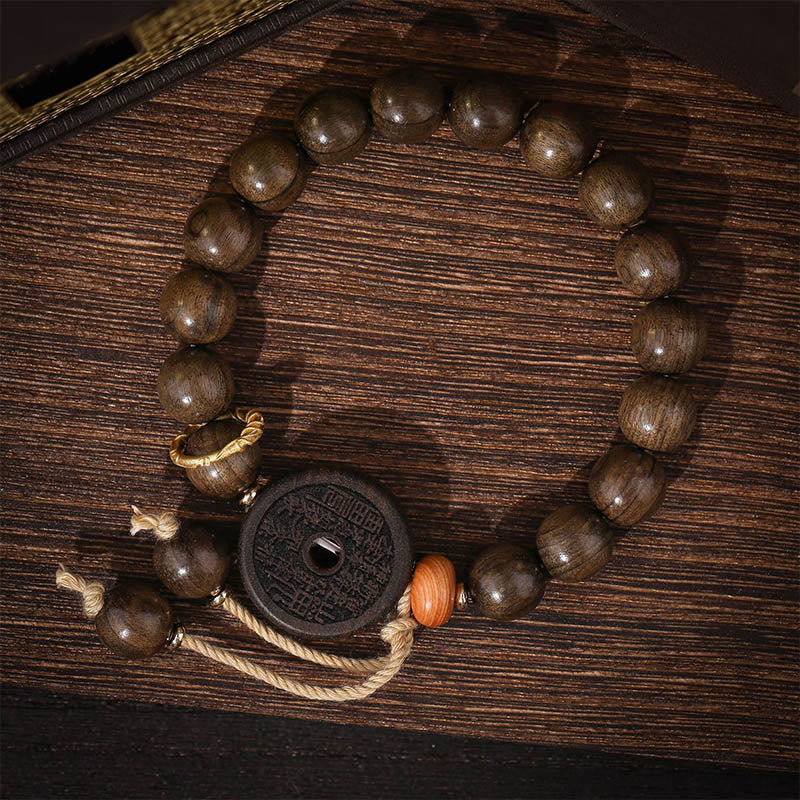 Buddha Stones Ebony Wood Mountain Ghosts Spend Money Balance Bracelet Bracelet BS 1