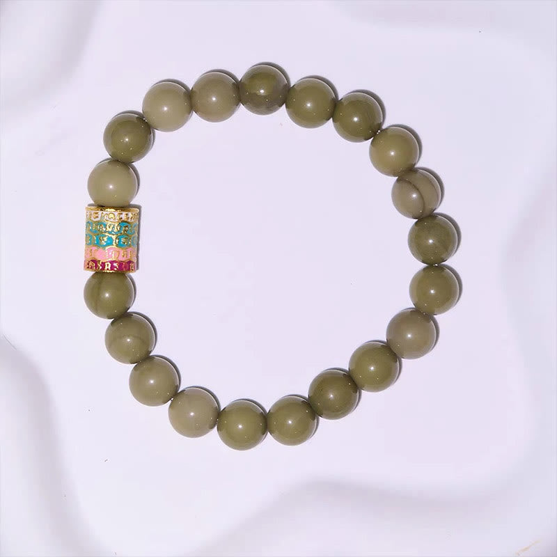 Foviel Natürliche Alashan Achat ermutigen Armband