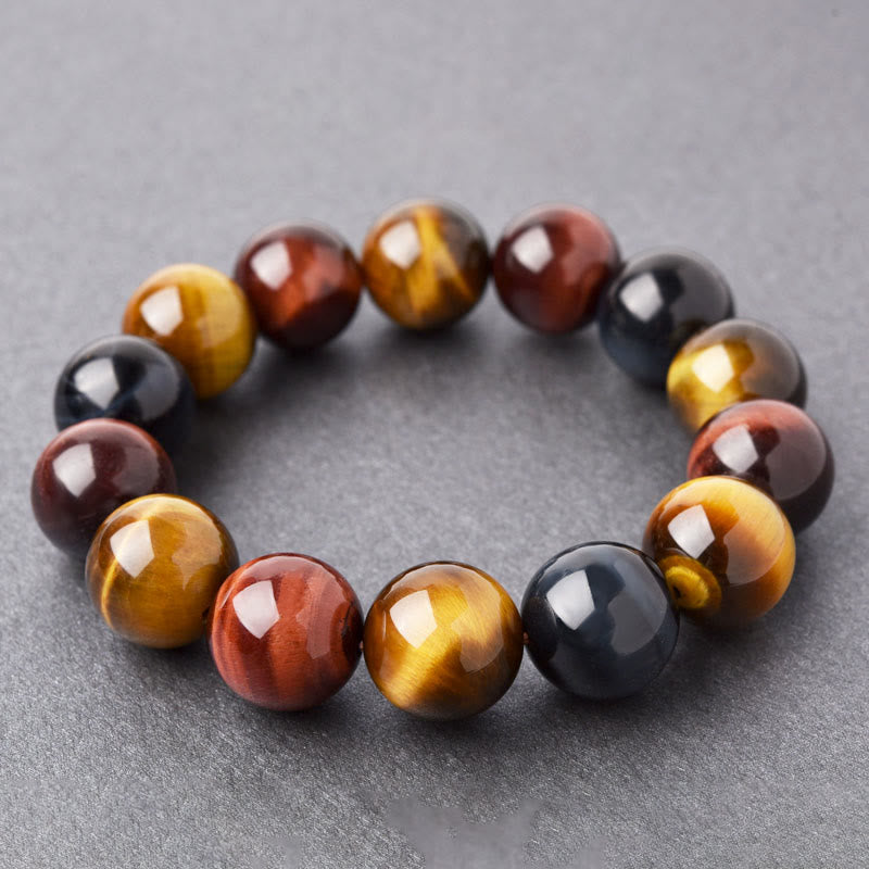 Bracelet de protection positive en œil-de-tigre naturel Foviel