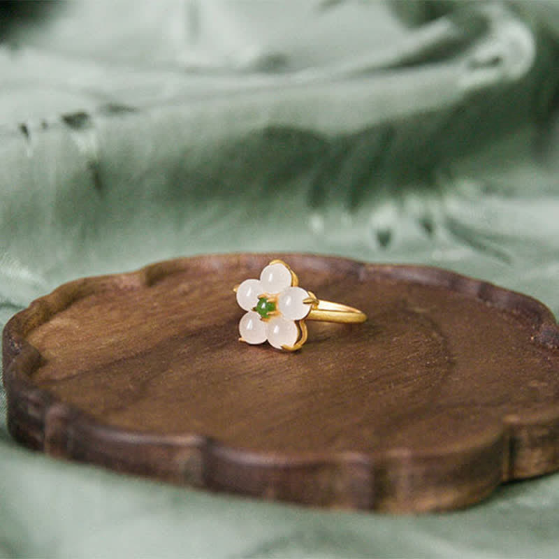 FREE Today: Release Negativity White Jade Flower Blessing Stud Earrings FREE FREE 8