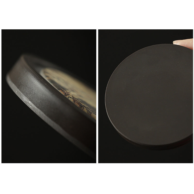 Buddha Stones Plum Blossom Peach Heart Sutra Loquat Magnolia Persimmon Ceramic Cup Mat Pad Coaster Kung Fu Tea Mat Cup Mat BS 16