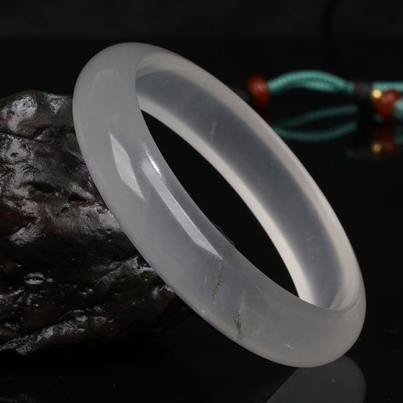 Buddha Stones Natural Translucent Golden Silk Jade Wealth Luck Bracelet Bangle Bracelet Bangle BS 5