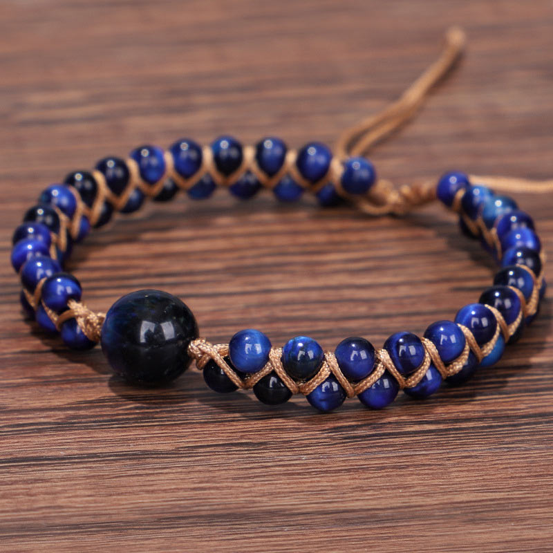 Buddha Stones Divine Blue Tiger Eye Stone Protection Bracelet Bracelet BS 4