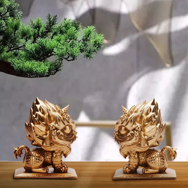 Buddha Stones Lion Statue Strength Resin Home Office Decoration Decorations BS main