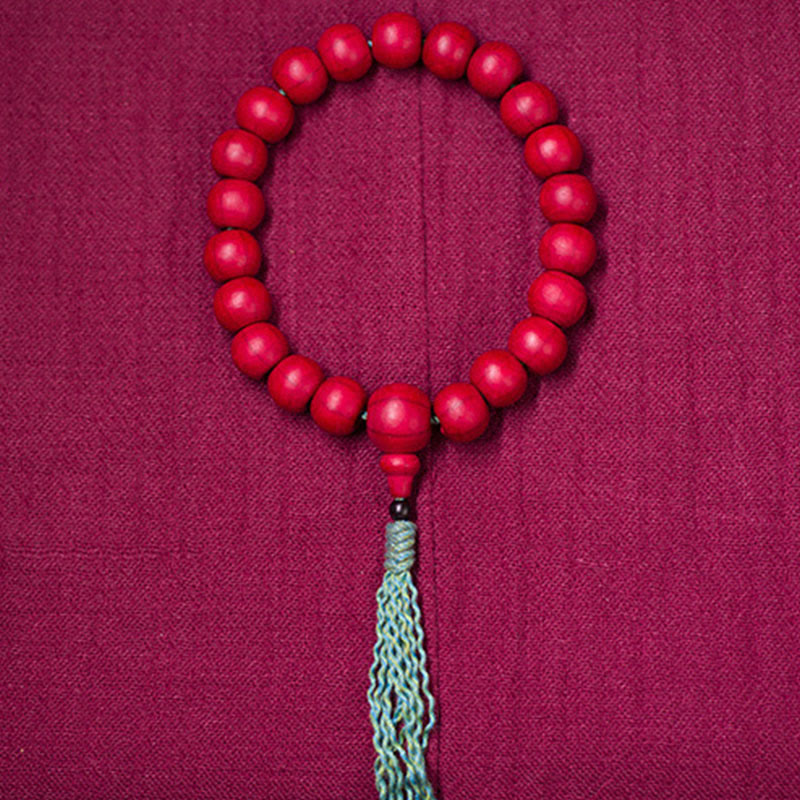 Buddha Stones Abelia Biflora Wood Warding Off Evil Spirits Wrist Mala Wrist Mala BS 10