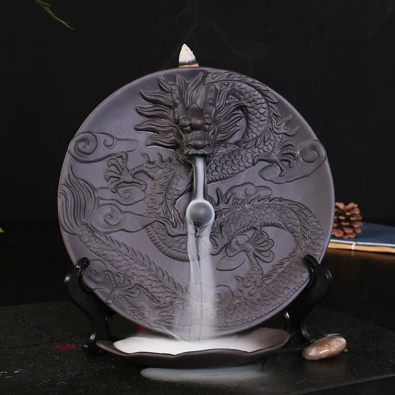 Dragon Ceramic Backflow Smoke Fountain Meditation Incense Burner Incense Burner BS 6