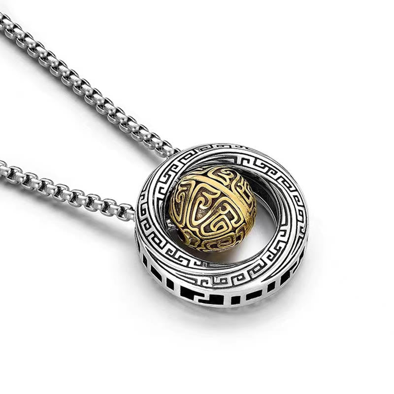 Buddha Stones Mobius Lucky Bead Copper Wealth Necklace Pendant Necklaces & Pendants BS 2