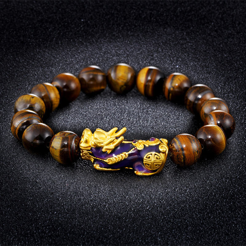 Foviel Tibetan Handcrafted Tiger Eye Feng Shui Bracelet
