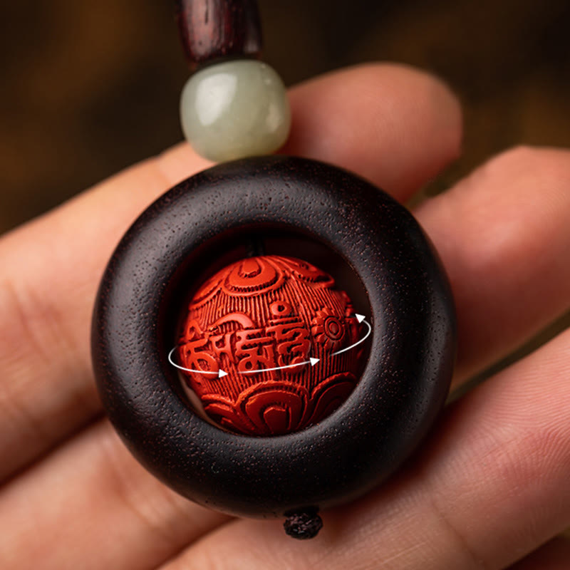 Foviel Tibet Om Mani Padme Hum PiXiu Copper Coin Small Leaf Red Sandalwood Cinnabar Protection Key Chain