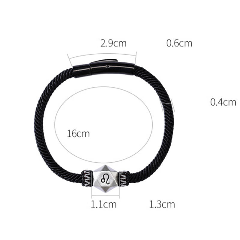 Buddha Stones 999 Sterling Silver 12 Constellations of the Zodiac Protection Handmade String Bracelet - image 24