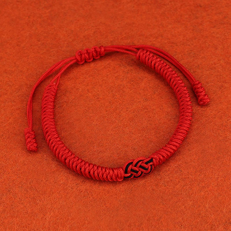 Foviel 2Pcs Tibetan Luck Chinese Knot Protection String Bracelet