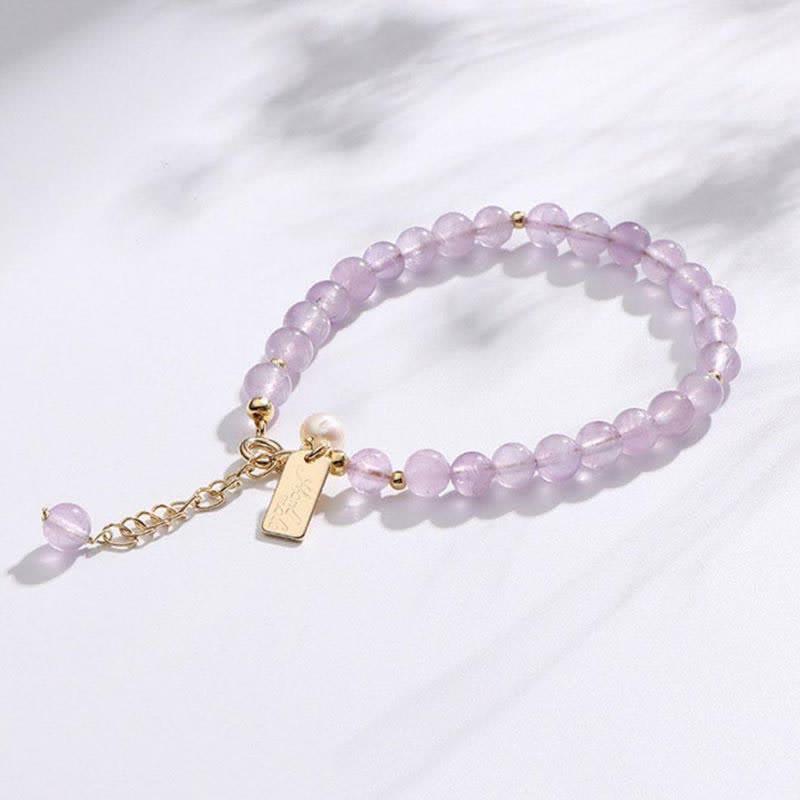 Buddha Stones Natural Amethyst Crystal Relieves Stress Bracelet Bracelet BS 5
