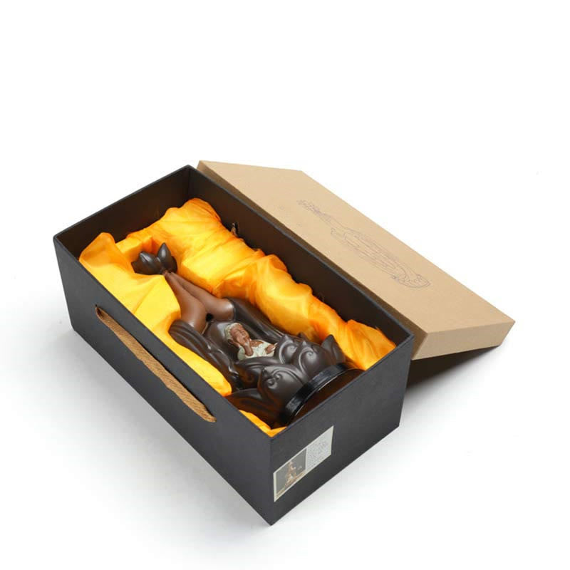 Buddha Stones Buddha Avalokitesvara Chenrezig Ksitigarbha Ceramic Lotus Blessing Backflow Incense Burner Incense Burner BS 8