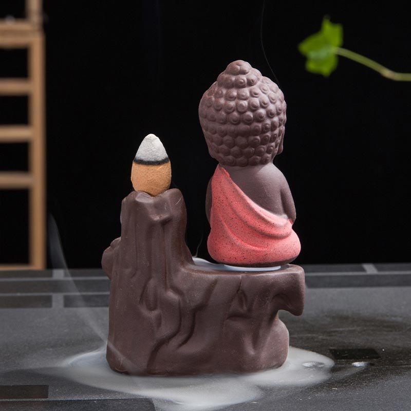 Buddha Stones Backflow Smoke Fountain Ceramic Blessing Incense Burner Decoration Decorations Incense Burner BS 3