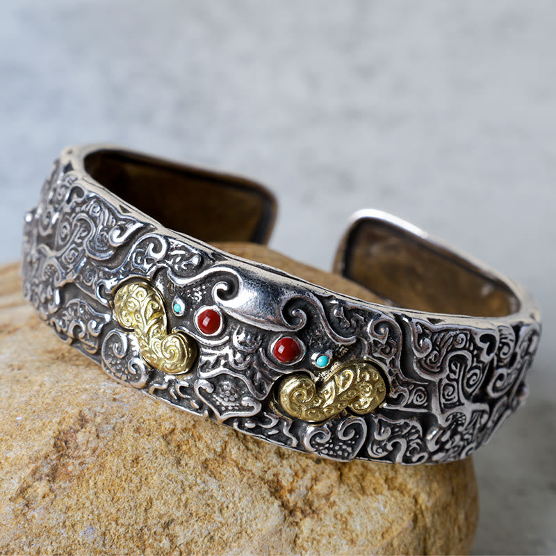 Buddha Stones FengShui Engraving PiXiu Blessing Bracelet Bangle Bracelet BS 1