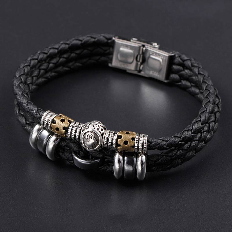 Buddha Stones 12 Constellations of the Zodiac Hematite Protection Bracelet Bracelet BS Capricorn