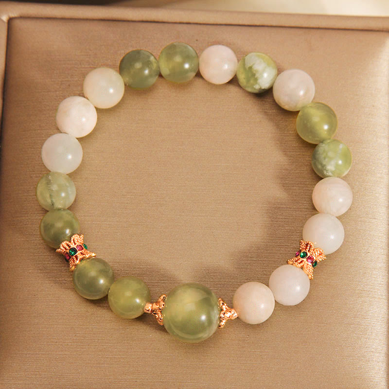 Buddha Stones Green Grape Color Jade Abundance Bracelet Bracelet BS 9
