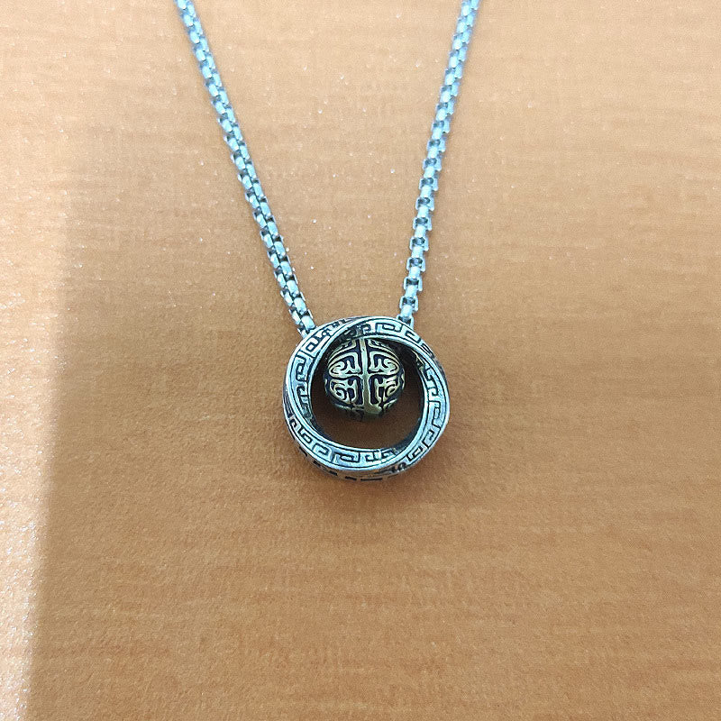 Buddha Stones Mobius Lucky Bead Copper Wealth Necklace Pendant Necklaces & Pendants BS 7