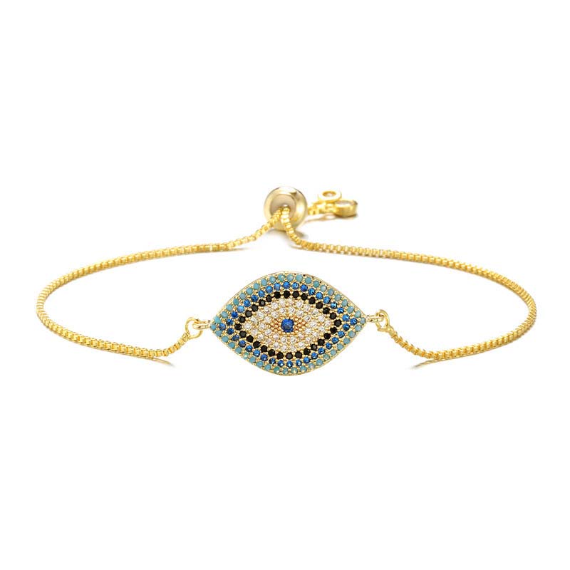 Buddha Stones Evil Eye Protection Healing Bracelet Bracelet BS Gold