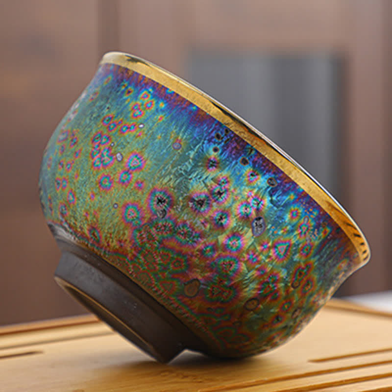 Buddha Stones Colorful Ceramic Teacup Tea Cups - image 13