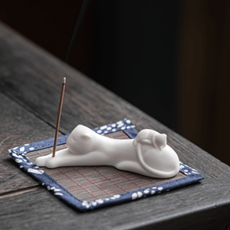Lovely Cat Panda Ceramic Blessing Incense Burner Decoration Incense Burner BS 14
