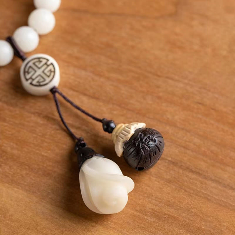 Buddha Stones Natural Green Sandalwood Bodhi Seed Soothing Bracelet Bracelet BS 10