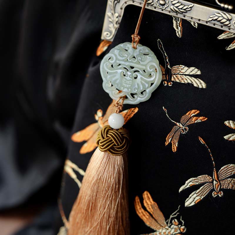 Buddha Stones Small Dragonfly Metal Chain Crossbody Bag Shoulder Bag Cellphone Bag Crossbody Bag BS 3
