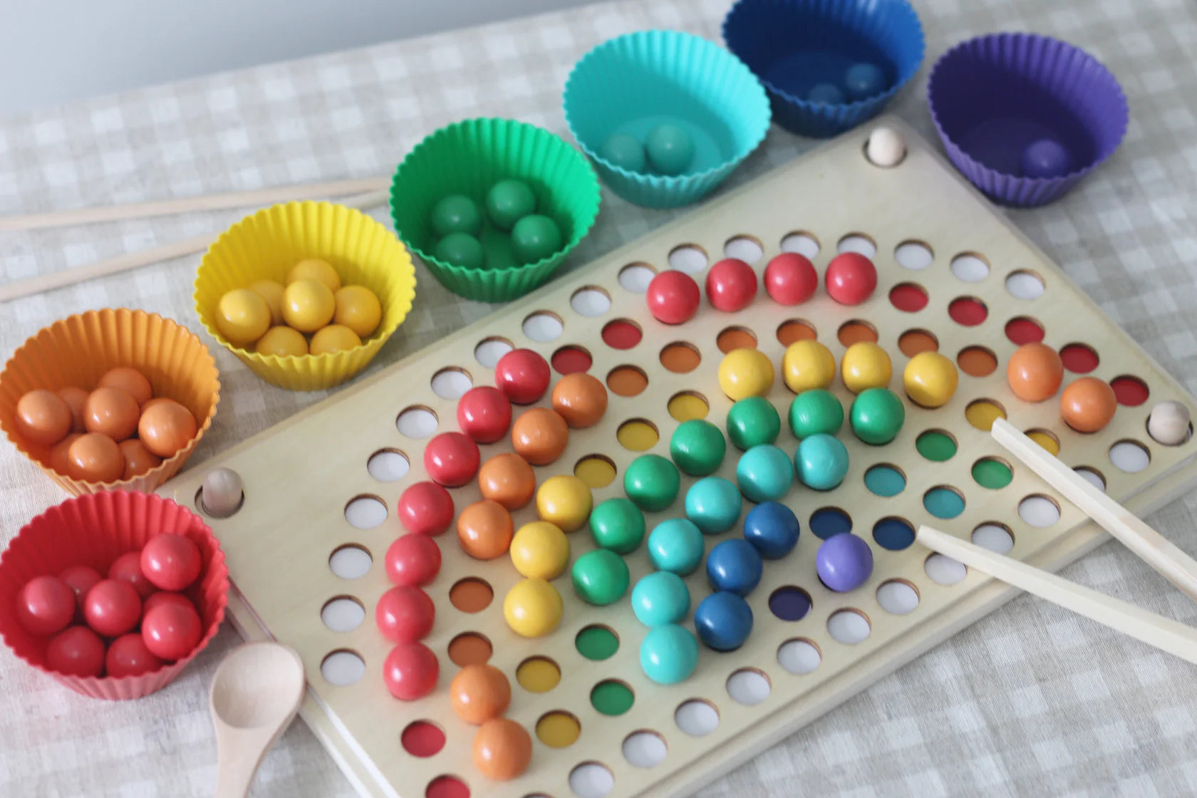 Fidtoy Montessori Rainbow Beads