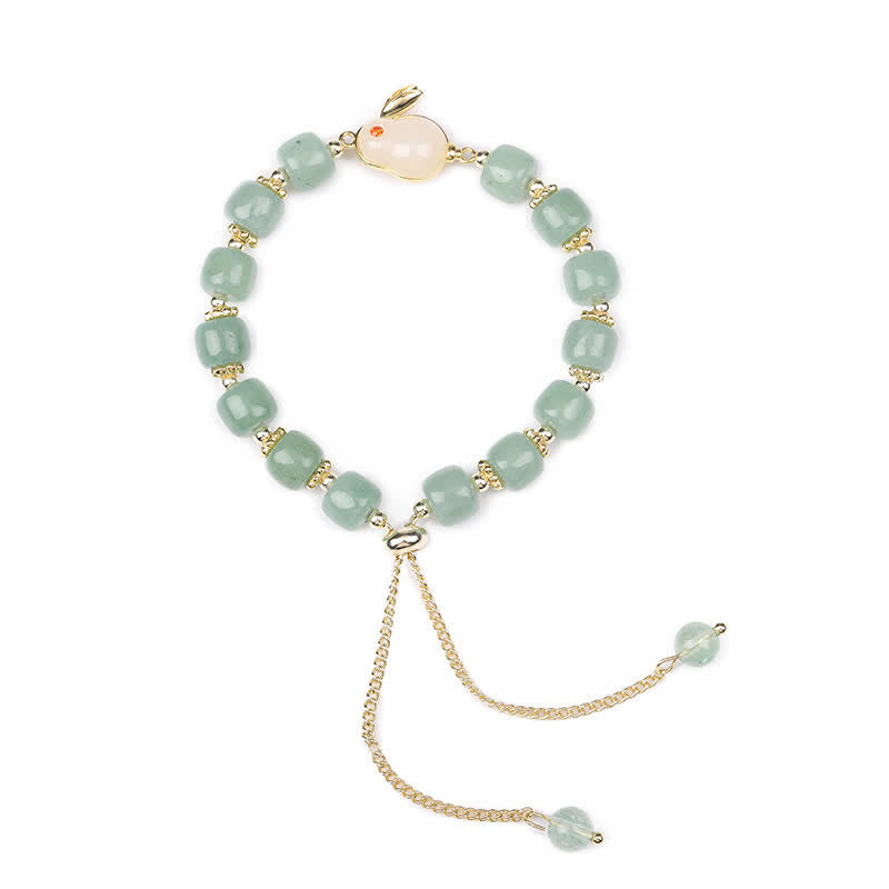 Buddha Stones Year of the Rabbit Natural Green Aventurine Luck Bead Bracelet Bracelet BS 6