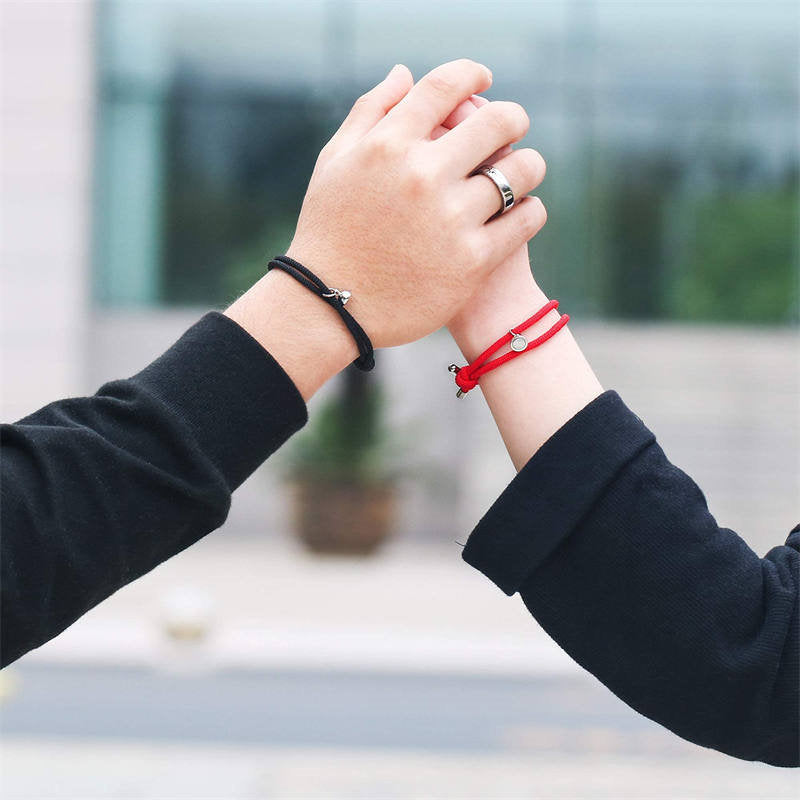 2Pcs Love Magnetic Couple String Strength Bracelet Bracelet BS 7