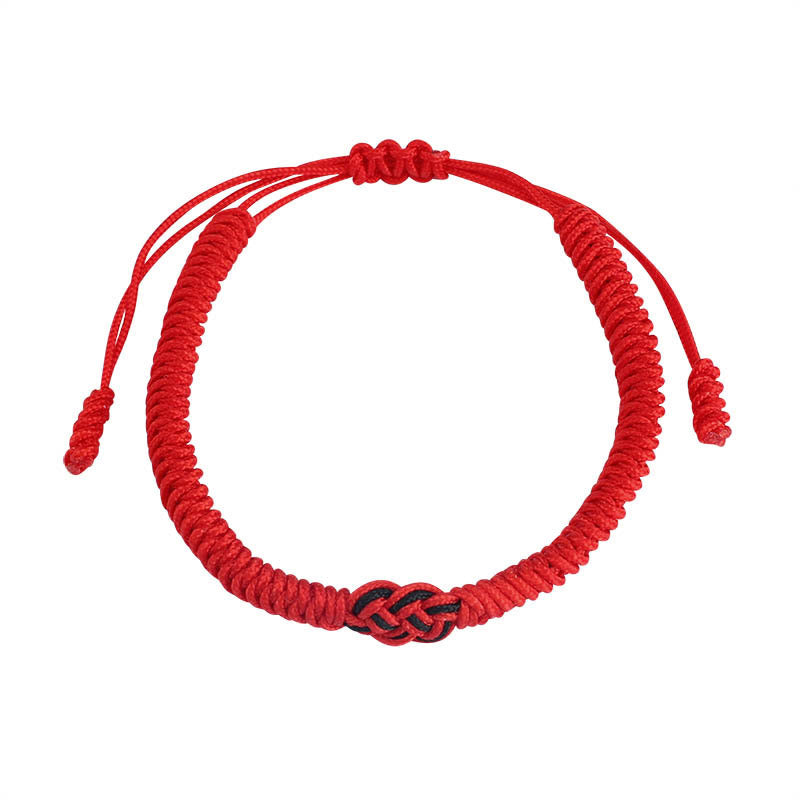 Foviel 2Pcs Tibetan Luck Chinese Knot Protection String Bracelet