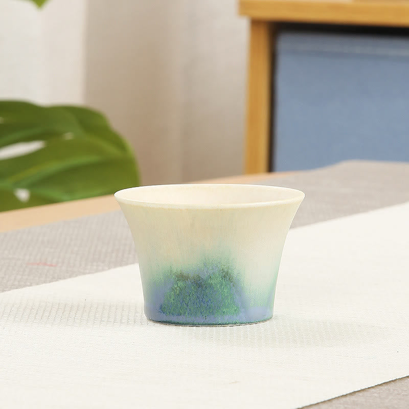 Buddha Stones Creative Green Ceramic Teacup Kung Fu Tea Cups Cup BS 6.2*4.2cm*40ml