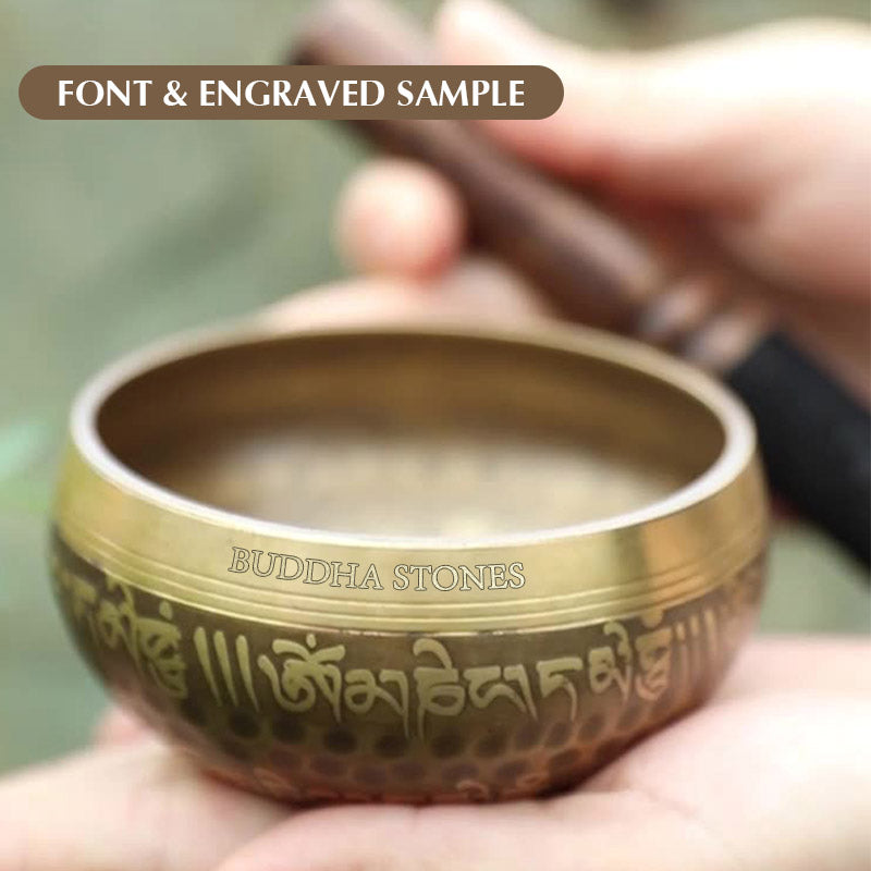 Buddha Stones Tibetan Sound Bowl Handcrafted for Yoga and Meditation Singing Bowl Set Singing Bowl buddhastoneshop 12