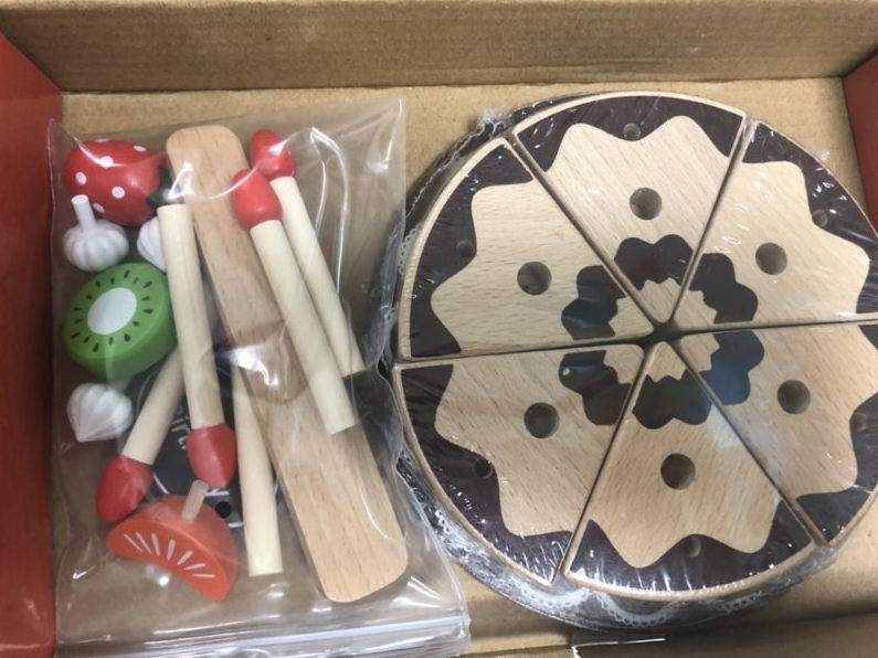 Set de Juego de Tarta de Cumpleaños de Madera con Velas