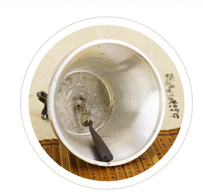 Buddha Stones Tibetan Meditation Bell and Vajra Dorje Copper Decoration Set Buddhist Supplies BS 25