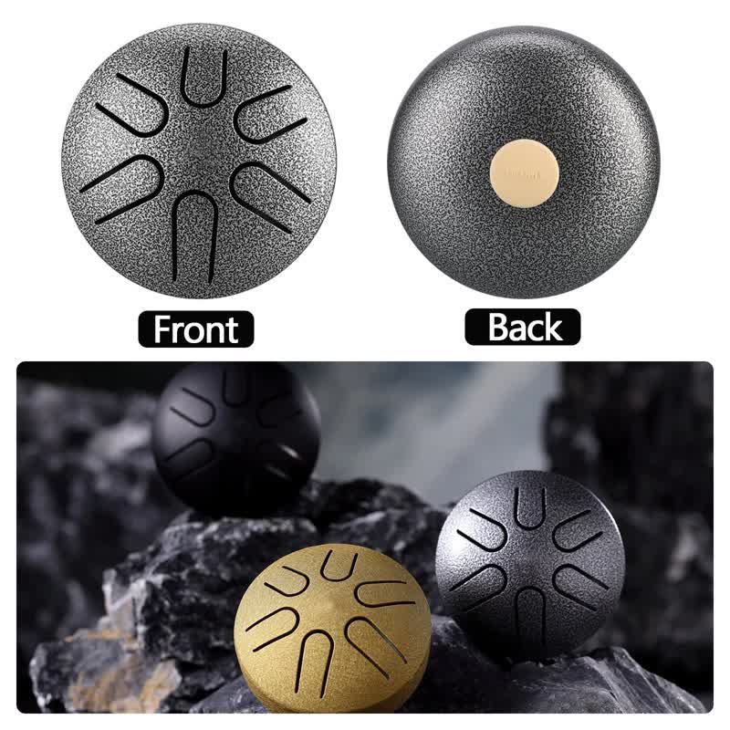 Buddha Stones Mini Steel Tongue Drum 3 Inch Sound Healing Drum Kit Drum Kit BS 7