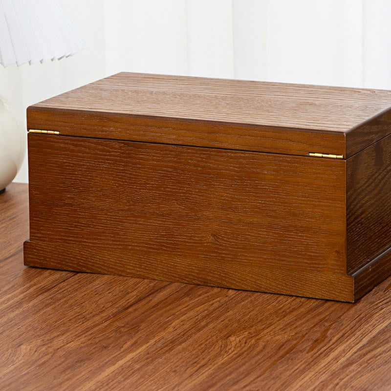Buddha Stones Retro Wooden Jewelry Box Three-Layer Jewelry Storage Box Jewelry Box BS 12