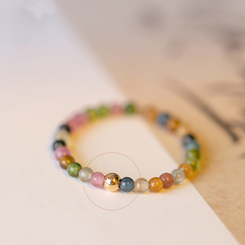 Buddha Stones Natural Tourmaline Positive Love Ring Ring BS 10