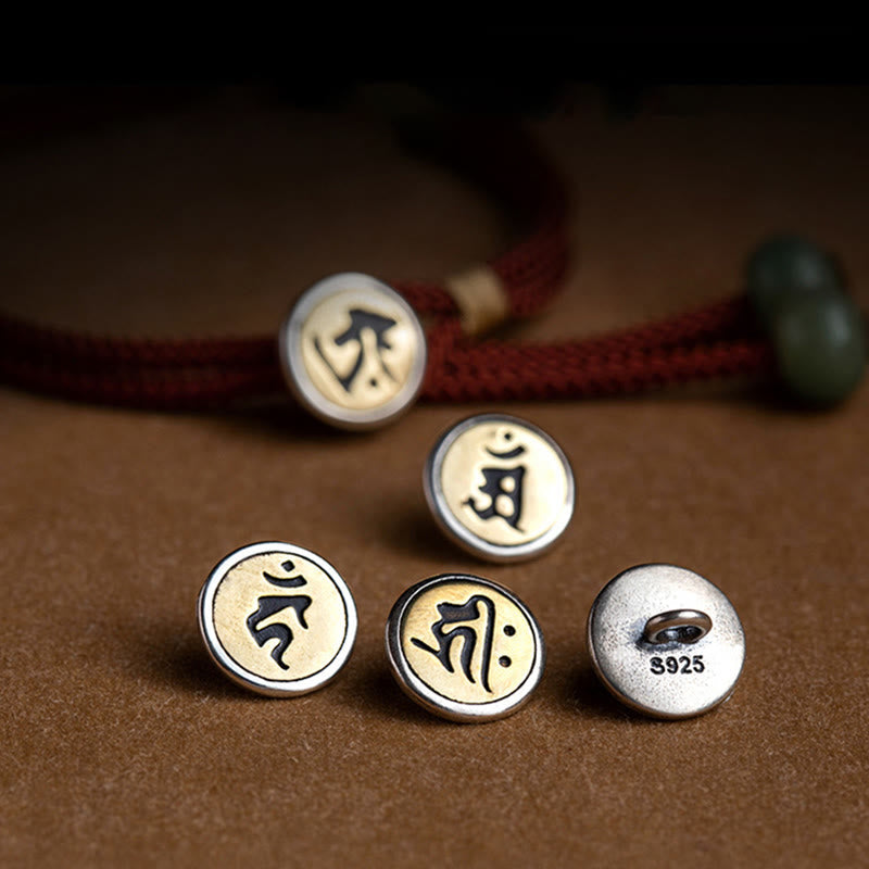 Buddha Stones 925 Sterling Silver Handmade Cyan Bodhi Seed Protection Braided Red String Bracelet - image 3