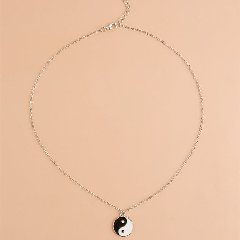 Buddha Stones 2Pcs Yin Yang Harmony Balance Necklace Pendant Necklaces & Pendants BS 2