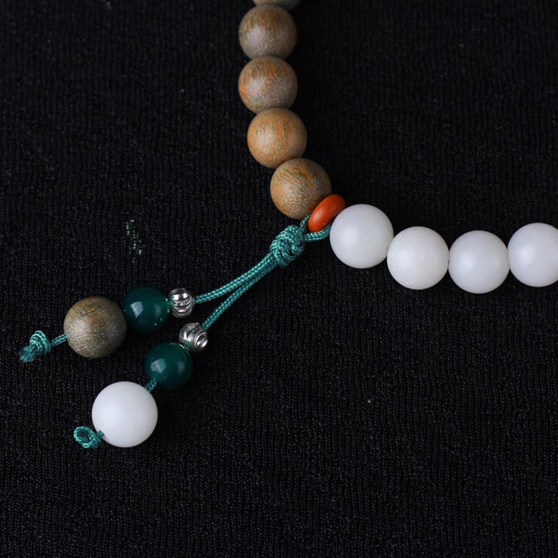 Buddha Stones Green Sandalwood Bodhi Seed Wake Up Luck Bracelet Bracelet BS 4