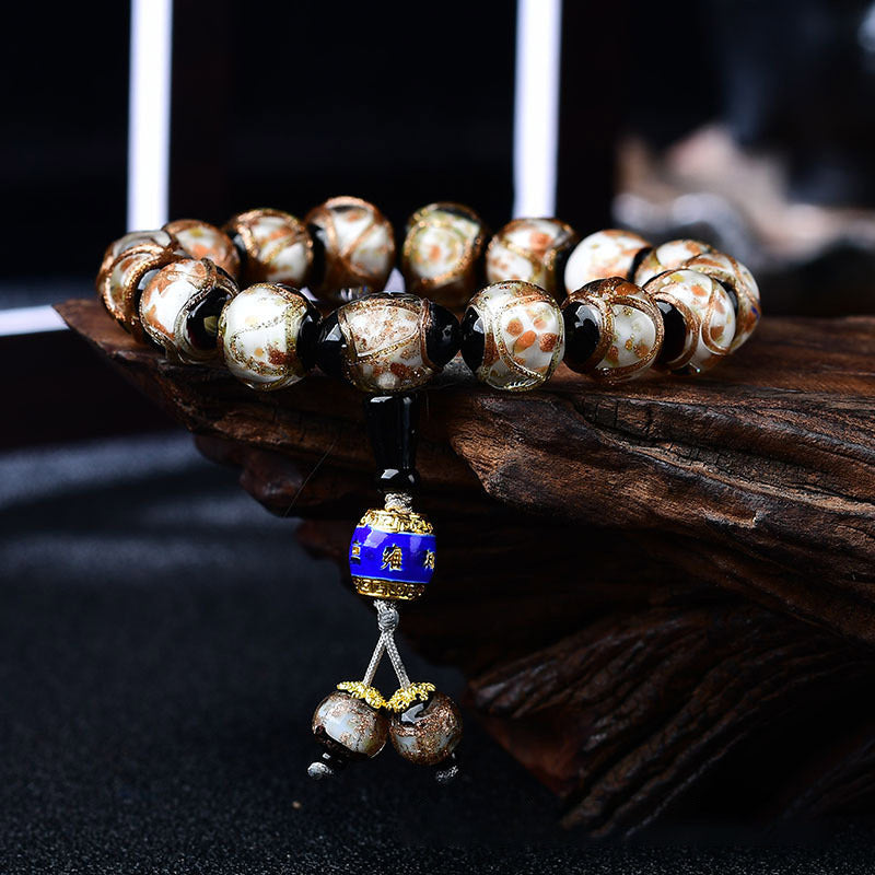 Buddha Stones Tibetan Dragon Vein Agate Healing Bracelet Bracelet BS 18