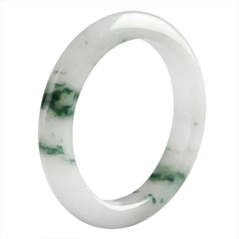 Buddha Stones Natural Green Jade Luck Abundance Ring Ring BS 11