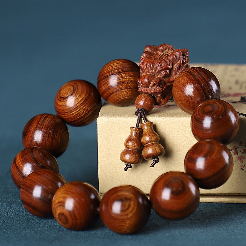 GRATUIT aujourd'hui : Bracelet de protection sculpté en bois de rose, énergie de guérison