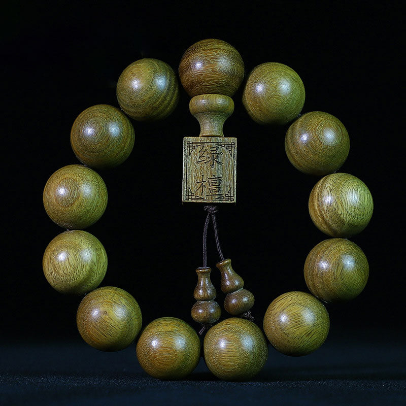 Buddha Stones Tibetan Green Sandalwood Cure Bracelet - image 2
