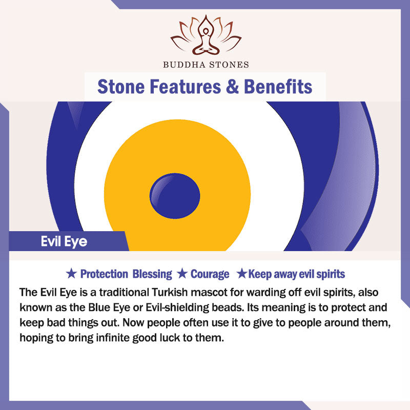Buddha Stones 925 Sterling Silver Evil Eye Love Heart Zircon Blessing Ring Ring BS 7